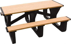 Vestil - 60" Long x 72" Wide x 30-1/2" High Stationary Rectangular Activity/Utility Table - Cedar & Black, Plastic - Caliber Tooling