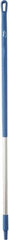 Vikan - 51 x 1-1/4" Aluminum Squeegee Handle - European Threaded Connection, Blue - Caliber Tooling