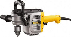 DeWALT - 1/2" Keyed Chuck, 330 & 1,300 RPM, End Handle Electric Drill - 11 Amps, 120 Volts, Reversible, Includes Chuck Key with Holder & 2-Position Side Handle - Caliber Tooling