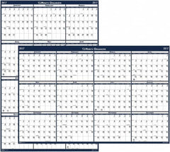 House of Doolittle - 1 Sheet, 66 x 33", Erasable Wall Calendar - Blue & Gray - Caliber Tooling