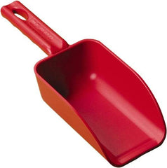 Remco - 16 oz Red Polypropylene Flat Bottom Scoop - 3.2" Wide x 2" Deep Bowl, 10.4" OAL - Caliber Tooling