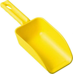 Remco - 16 oz Yellow Polypropylene Flat Bottom Scoop - 3.2" Wide x 2" Deep Bowl, 10.4" OAL - Caliber Tooling