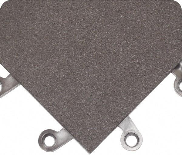 Wearwell - 1.50' Long x 1.5' Wide x 7/8" Thick, Anti-Fatigue Modular Matting Anti-Fatigue Flooring - Male & Female, 4 Interlocking Sides, Charcoal, For Dry Areas - Caliber Tooling