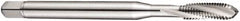 DORMER - M2.5x0.45 Metric Coarse 3 Flute 6H Bottoming Spiral Flute Tap - Cobalt, Bright Finish, 50mm OAL, Right Hand Flute, Right Hand Thread, Series E207 - Caliber Tooling