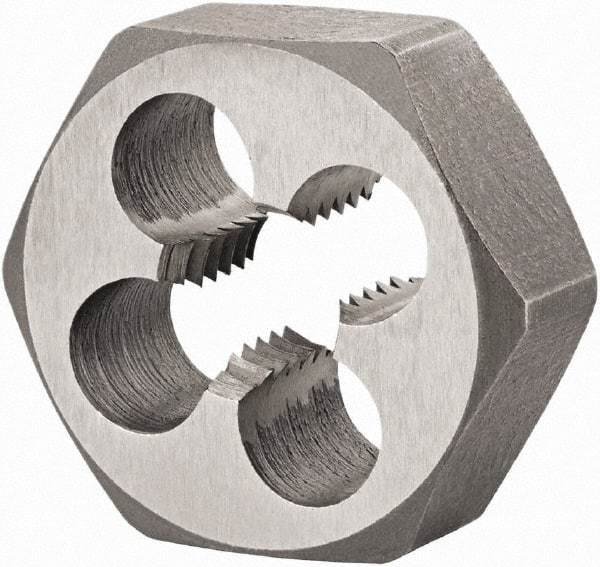 DORMER - M6x1.00 Metric Coarse Thread, Right Hand Thread, Hex Rethreading Die - High Speed Steel, Series F202 - Exact Industrial Supply