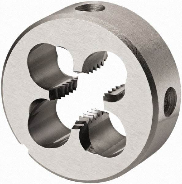 DORMER - 7/16-18 BSF Thread, High Speed Steel Round Die - 11mm Thick, Right Hand Thread, Series F150 - Exact Industrial Supply