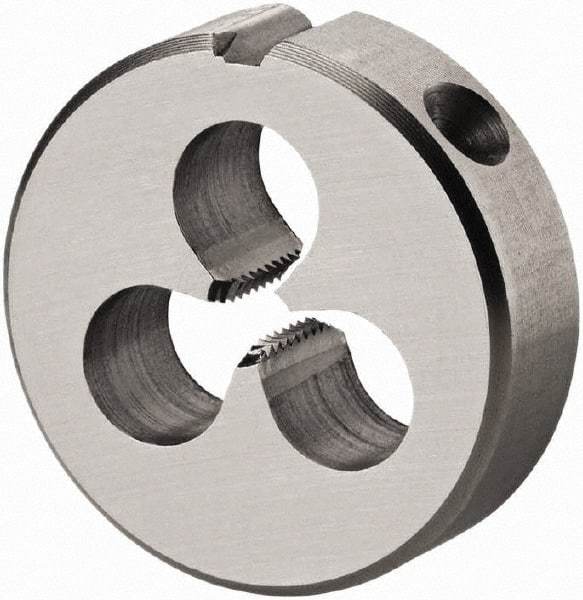 DORMER - M11x1.50 Metric Coarse Thread, High Speed Steel Round Die - 11mm Thick, Right Hand Thread, Series F100 - Exact Industrial Supply