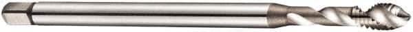 DORMER - M4x0.70 Metric Coarse 2 Flute 6H Bottoming Spiral Flute Tap - Cobalt, Bright Finish, 73mm OAL, Right Hand Flute, Right Hand Thread, Series E605 - Caliber Tooling