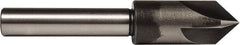 Union Butterfield - 5/8" Head Diam, 1/2" Shank Diam, 4 Flute 82° High Speed Steel Countersink - Bright Finish, 4" OAL, Single End, Straight Shank, Right Hand Cut - Caliber Tooling