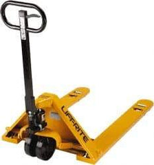 Lift-Rite - 5,000 Lb Capacity, 6-1/2" Lift Industrial Pallet Truck - 1-3/4" Min Lift Height, 48" Fork Length x 6" Fork Width, 33" Overall Width - Caliber Tooling