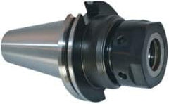 Parlec - 3/64" to 1" Capacity, 6-1/2" Projection, CAT40 Taper Shank, TG/PG 100 Collet Chuck - 0.0002" TIR, Through-Spindle - Exact Industrial Supply