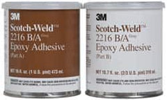 3M - 16 oz Can Two Part Epoxy - 90 min Working Time, 3,200 psi Shear Strength, Series 2216 - Caliber Tooling