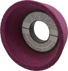 Grier Abrasives - 4" Diam, 1-1/4" Hole Size, 2-1/8" Overall Thickness, 60 Grit, Type 11 Tool & Cutter Grinding Wheel - Medium Grade, Aluminum Oxide, J Hardness, Vitrified Bond, 6,207 RPM - Caliber Tooling