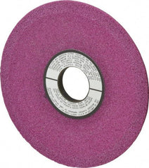 Grier Abrasives - 6" Diam, 1-1/4" Hole Size, 1/2" Overall Thickness, 46 Grit, Type 12 Tool & Cutter Grinding Wheel - Coarse Grade, Aluminum Oxide, J Hardness, Vitrified Bond, 4,138 RPM - Caliber Tooling