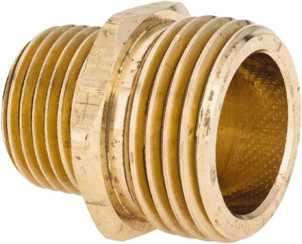 ANDERSON METALS - 3/4 MGHT & 1/2 MPT Garden Hose Male x MIP - Lead Free Brass, Male Hose to Male Pipe Connector - Caliber Tooling