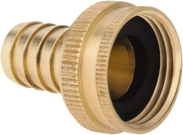 ANDERSON METALS - 3/4 GHT Garden Hose Barb x Female Swivel - Lead Free Brass, Female Hose to Barb Connector - Caliber Tooling