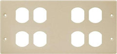 Hubbell Wiring Device-Kellems - 10.22 Inch Long x 4-3/4 Inch High, Rectangular 4 Gang Raceway Cover Plate - Ivory, For Use with HBL4750 Series Raceways - Caliber Tooling