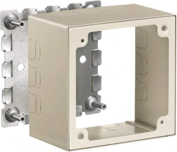 Hubbell Wiring Device-Kellems - 4.64 Inch Long x 2-3/4 Inch Wide x 4.54 Inch High, Rectangular Raceway Box - Ivory, For Use with HBL500 Series Raceways and HBL750 Series Raceways - Caliber Tooling