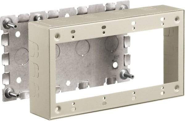 Hubbell Wiring Device-Kellems - 8.26 Inch Long x 1-3/4 Inch Wide x 4.54 Inch High, Rectangular Raceway Box - Ivory, For Use with HBL500 Series Raceways and HBL750 Series Raceways - Caliber Tooling