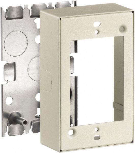 Hubbell Wiring Device-Kellems - 2.82 Inch Long x 1.38 Inch Wide x 4.54 Inch High, Rectangular Raceway Box - Ivory, For Use with HBL500 Series Raceways and HBL750 Series Raceways - Caliber Tooling