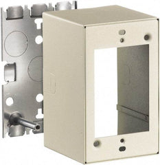 Hubbell Wiring Device-Kellems - 2.82 Inch Long x 2-3/4 Inch Wide x 4.54 Inch High, Rectangular Raceway Box - Ivory, For Use with HBL500 Series Raceways and HBL750 Series Raceways - Caliber Tooling