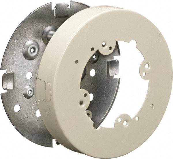 Hubbell Wiring Device-Kellems - 4-3/4 Inch Wide x 1.02 Inch High, Round Raceway Box - Ivory, For Use with HBL500 Series Raceways and HBL750 Series Raceways - Caliber Tooling