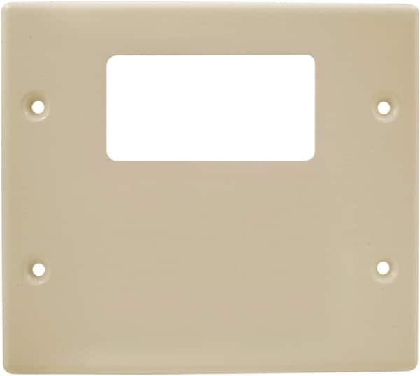 Hubbell Wiring Device-Kellems - 5.43 Inch Long x 4-3/4 Inch High, Rectangular Raceway Plate - Ivory, For Use with HBL4700 Series Raceways and HBL4750 Series Metal Raceways - Caliber Tooling