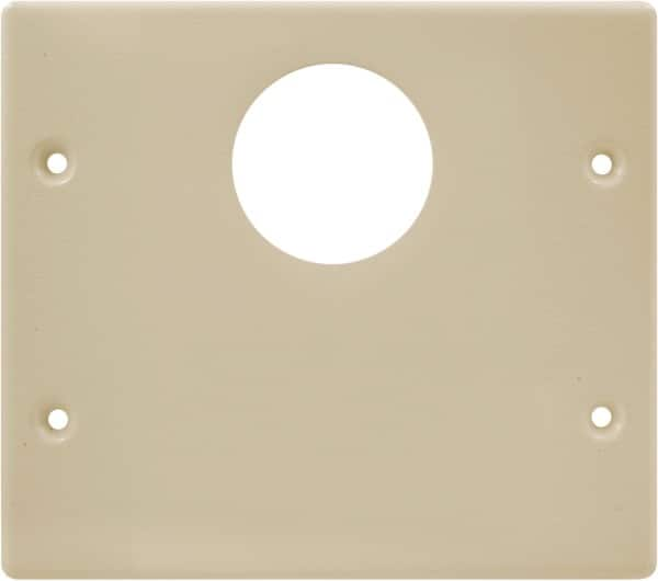 Hubbell Wiring Device-Kellems - 5.43 Inch Long x 4-3/4 Inch High, Rectangular Raceway Plate - Ivory, For Use with HBL4700 Series Raceways and HBL4750 Series Metal Raceways - Caliber Tooling