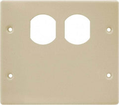 Hubbell Wiring Device-Kellems - 5.43 Inch Long x 4-3/4 Inch High, Rectangular Raceway Plate - Ivory, For Use with HBL4700 Series Raceways and HBL4750 Series Metal Raceways - Caliber Tooling