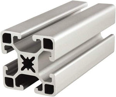 80/20 Inc. - 6 Meters Long x 40 mm Wide x 40 mm Deep, T-Slotted Aluminum Extrusion - Clear Anodized Finish - Caliber Tooling