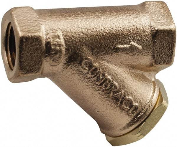 Conbraco - 1/4" Pipe, Female NPT Ends, Lead Free Bronze Y-Strainer - 400 psi Pressure Rating, 400 psi WOG Rating, 125 psi WSP Rating - Caliber Tooling