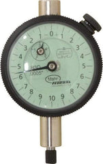 Mahr - 0.05" Range, 0-10-0 Dial Reading, 0.0005" Graduation Dial Drop Indicator - 1-3/4" Dial, 0.02" Range per Revolution, 0.0005" Accuracy, Revolution Counter - Caliber Tooling