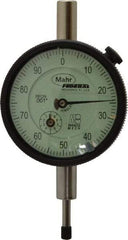 Mahr - 1/2" Range, 0-100 Dial Reading, 0.001" Graduation Dial Drop Indicator - 2-1/4" Dial, 0.1" Range per Revolution, 0.001" Accuracy, Revolution Counter - Caliber Tooling