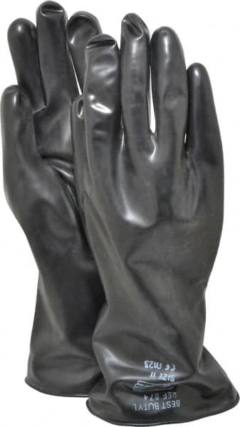 SHOWA - Size 2XL (11), 14" Long, 14 mil Thick, Butyl Chemical Resistant Gloves - Caliber Tooling