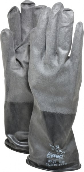 SHOWA - Size XL (10), 14" Long, 14 mil, Unsupported, Butyl Chemical Resistant Gloves - Caliber Tooling