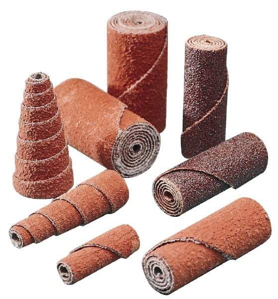 3M - 5/8" Max Roll Diam x 1" OAL, 60 Grit Ceramic Straight Cartridge Roll - 3/16" Pilot Hole Diam, Medium Grade, X Weighted Cloth Backing, 16,000 Max RPM - Caliber Tooling