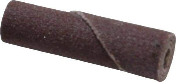 3M - 1/4" Max Roll Diam x 1" OAL, 240 Grit Aluminum Oxide Straight Cartridge Roll - 1/8" Pilot Hole Diam, Very Fine Grade, X Weighted Cloth Backing, 24,000 Max RPM - Caliber Tooling