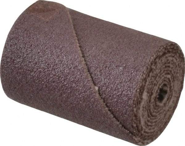 3M - 3/4" Max Roll Diam x 1" OAL, 180 Grit Aluminum Oxide Straight Cartridge Roll - 1/8" Pilot Hole Diam, Very Fine Grade, X Weighted Cloth Backing, 16,000 Max RPM - Caliber Tooling