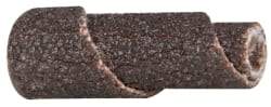 3M - 1" Long x 3/8" Diam, Aluminum Oxide, Full Taper Cartridge Roll - 60 Grit, 1/8" Pilot Hole Diam, Medium Grade, X Weighted, Cloth Backing - Caliber Tooling