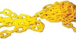 NMC - 100' Long x 1-1/2" Wide Plastic Chain - Yellow - Caliber Tooling