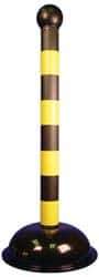 NMC - 41" High, 3" Pole Diam, Warning Post - Black & Yellow - Caliber Tooling