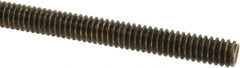 Made in USA - 1/4-20 UNC (Coarse), 6' Long, Brass Threaded Rod - Right Hand Thread - Caliber Tooling