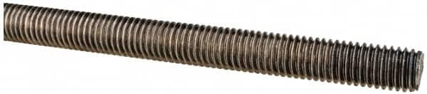 Made in USA - 1/2-13 UNC (Coarse), 6' Long, Stainless Steel Threaded Rod - Right Hand Thread - Caliber Tooling