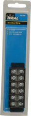 Ideal - 6 Poles, 300 Volt, 30 Amp, -40 to 266°F, Polyester Thermoplastic, Polyester Thermoplastic Multipole Terminal Block - Zinc Plated Steel, 22 to 12 AWG Compatibility, 0.56 Inch High - Caliber Tooling