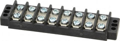 Ideal - 8 Poles, 300 Volt, 30 Amp, -40 to 266°F, Polyester Thermoplastic, Polyester Thermoplastic Multipole Terminal Block - Zinc Plated Steel, 22 to 12 AWG Compatibility, 0.56 Inch High - Caliber Tooling