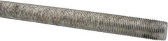 Made in USA - 5/8-18 UNF (Fine), 6' Long, Low Carbon Steel Threaded Rod - Zinc-Plated Finish, Right Hand Thread - Caliber Tooling