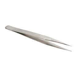 Value Collection - 4-3/4" OAL 3-SA Dumont-Style Swiss Pattern Tweezers - Tapered Shanks with Beveled Edges, Honed, Sharp Points - Caliber Tooling