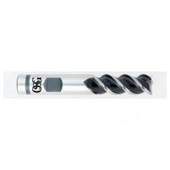 3/8" Dia. - 2-1/2" OAL - Bright VC10-50° Helix - Square End SE EM - 3 FL - Caliber Tooling