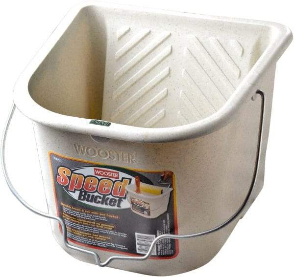 Wooster Brush - 7" Roller Compatible Single Pail Paint Bucket - 2 Qt Capacity, 11-1/4" Wide, Polypropylene - Caliber Tooling