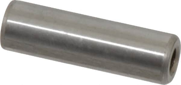 Gibraltar - 3/8" Diam x 1-1/4" Pin Length C-1215 Case Hardened Steel Pull Out Dowel Pin - 1 Beveled & 1 Threaded End - Caliber Tooling